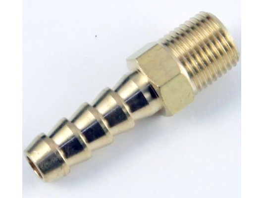 Straight Brass 6mm Hosetail 1/8 NPT