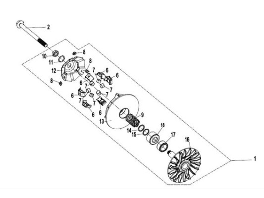 CF Moto 450cc Quad Variator