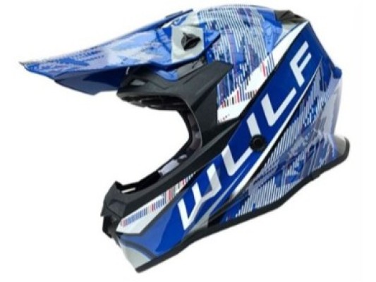 Astrel Wulf Adult Moto-X Helmet Blue