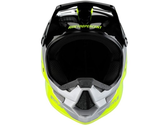 100% Status Helmet - Falta Charcoal Black & Yellow