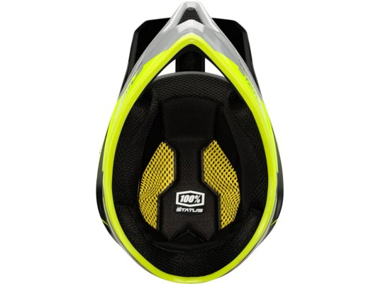 100% Status Helmet - Falta Charcoal Black & Yellow