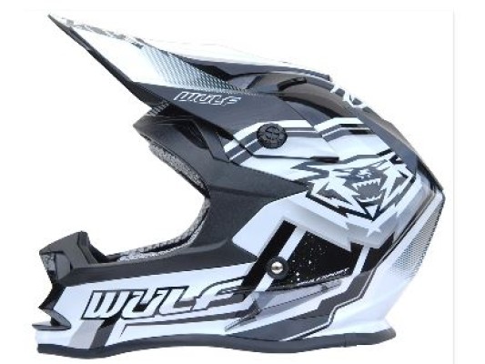 Junior Vantage Moto-X Helmet WULF Black