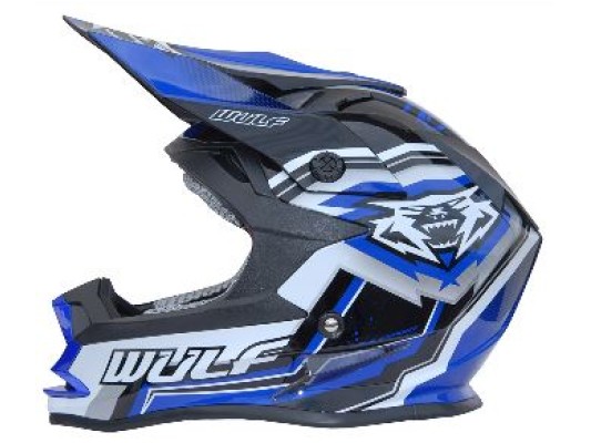 Junior Vantage Moto-X Helmet WULF Blue