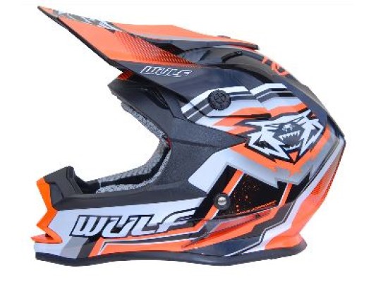 Junior Vantage Moto-X Helmet WULF Orange