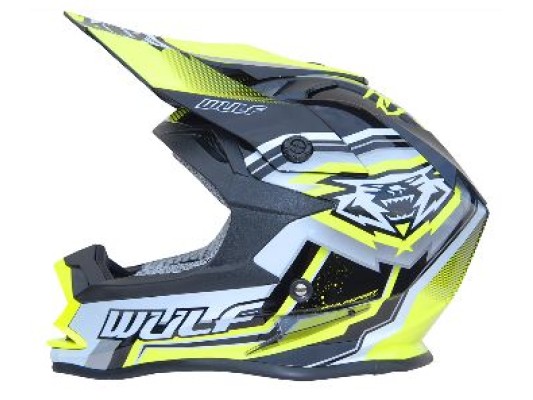 Junior Vantage Moto-X Helmet WULF Yellow