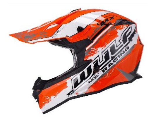 Adult Off Road Pro Moto-X Helmet WULF Orange