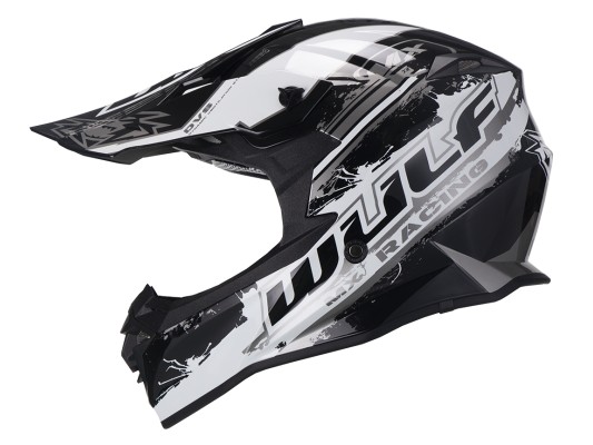 Adult Off Road Pro Moto-X Helmet WULF BLACK