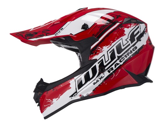 Adult Off Road Pro Moto-X Helmet WULF RED