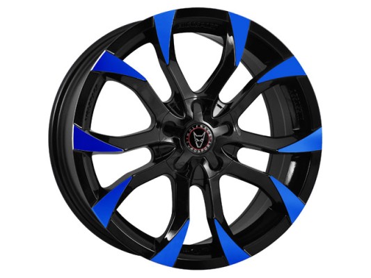 Wolfrace 18" Alloy wheel Black & Blue