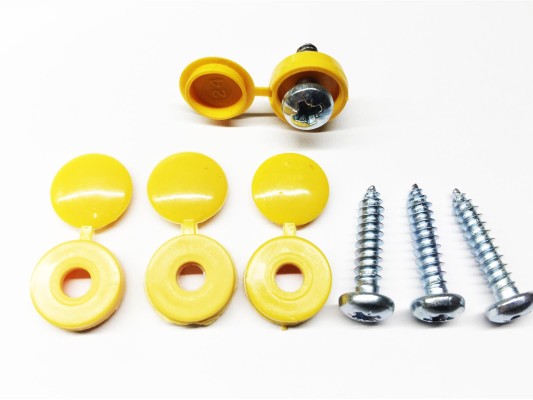 Number plate screws Yellow